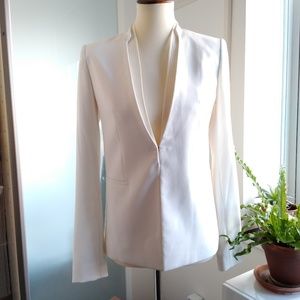 Tahari Sleek White Blazer